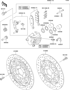 ZR750 Передний тормоз