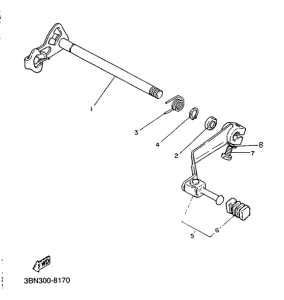 TDR125 Вал переключения