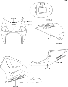 ZX750 Наклейки