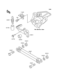 ZX400 Педаль тормоза
