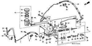 GL1500SE Задний тормозной цилиндр