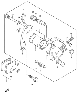 DR200 Передний суппорт