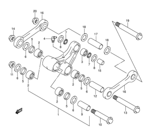 DR-Z400 Втулки заднего рычага