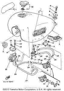 XV250 Топливный бак