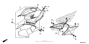 CBR600RR (ABS) Кожух бака