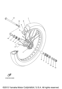 XT250ZC Переднее колесо