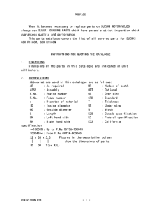 GSX-R1100 Catalog preface