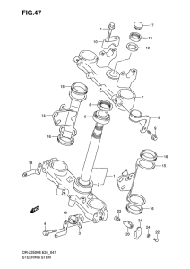 DR-Z250 Траверса нижняя