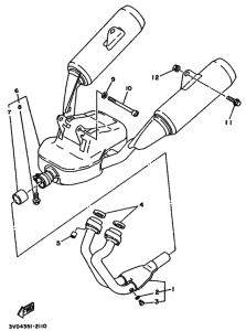 TDM850 TDM850D Выхлоп