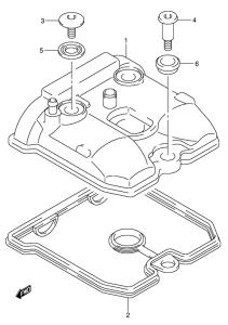 DR-Z400 Крышка головки цилиндров