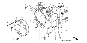 VTR1000SP Крышка картера правая