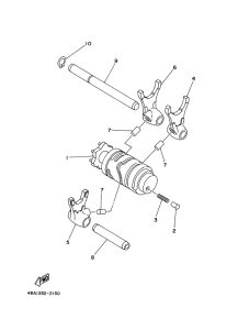 DT50LC Shift cam. fork
