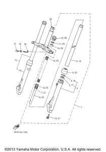 PW80R Передняя вилка