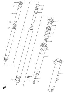 VX800 Передняя вилка