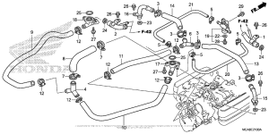 GL1800 Патрубки охлаждения