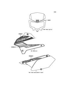 KLX250 デカール(エボニー)(VEF)