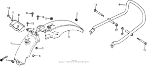 CM400 Rear fender + bumper