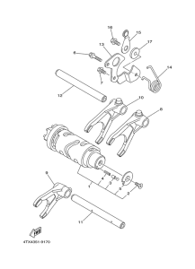 TDM850 Shift cam. fork