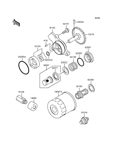 VN250 Масляный насос и фильтр