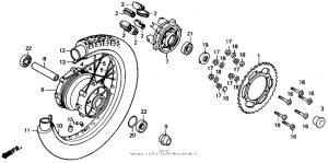 XL600V Переднее колесо