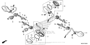 CBR500R (ABS) Задний фонарь
