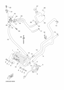 YP125RA Радиатор и шланг