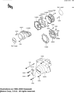 KZ1100 Крышки двигателя