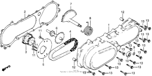NC50 Left crankcase cover 81