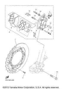 WR450FE Передний суппорт