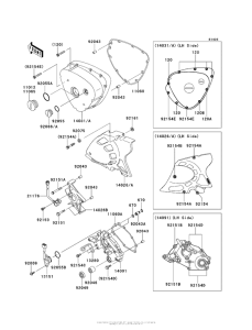 EJ800 Левая крышка двигателя