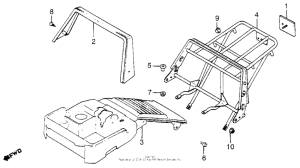NH80 Frame rear cover + luggage carrier