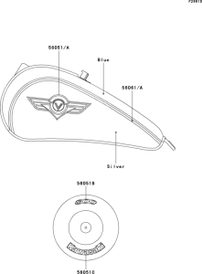 VN800 Decals(blue / silver)(vn800-b2)