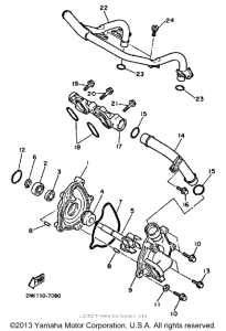 FZR750RT Водяной насос