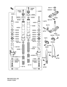 RM100 Вилка передней оси