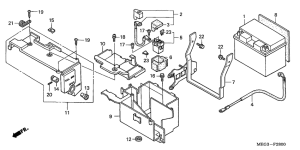 VT750CA Аккумулятор