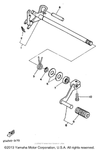 TW200DC Вал переключения