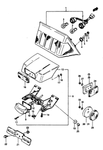 GS1150 Taillamp - license lamp