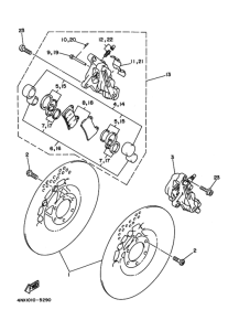TRX850 ﾌﾛﾝﾄﾌﾞﾚｰｷｷﾔﾘﾊﾟ