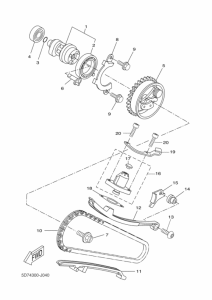 WR125R Распределительный вал & chain