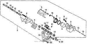 CB400 Cb400tiifront brake caliper
