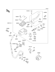 KX500 Front master cylinder(kx500-e6 / e7 / e8)