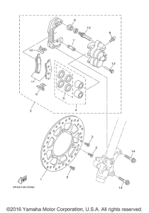 YZ85G Передний суппорт