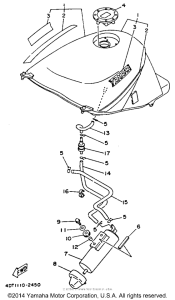 TDM850D Топливный бак