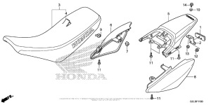 CRF50F Seat + Rear Fender