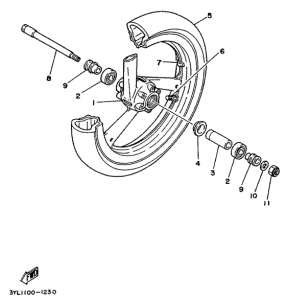 TZ250 Переднее колесо