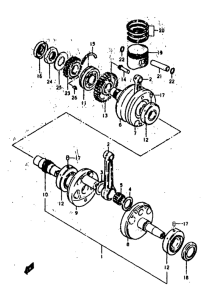 GS400 Вал коленчатый