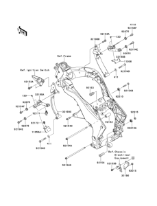 ZX1000 Крепление двигателя