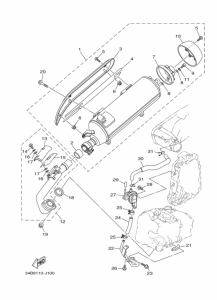 YP400 Выхлопная система