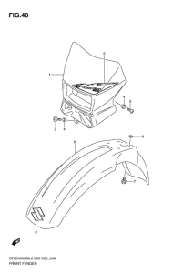 DR-Z400 Переднее крыло