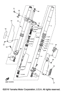 WR250F Передняя вилка